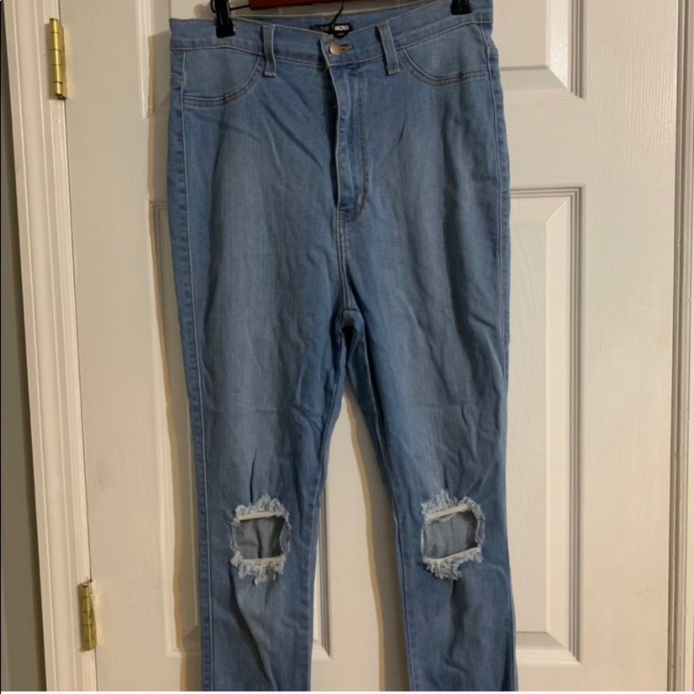 Light blue high waisted Fashion Nova jeans